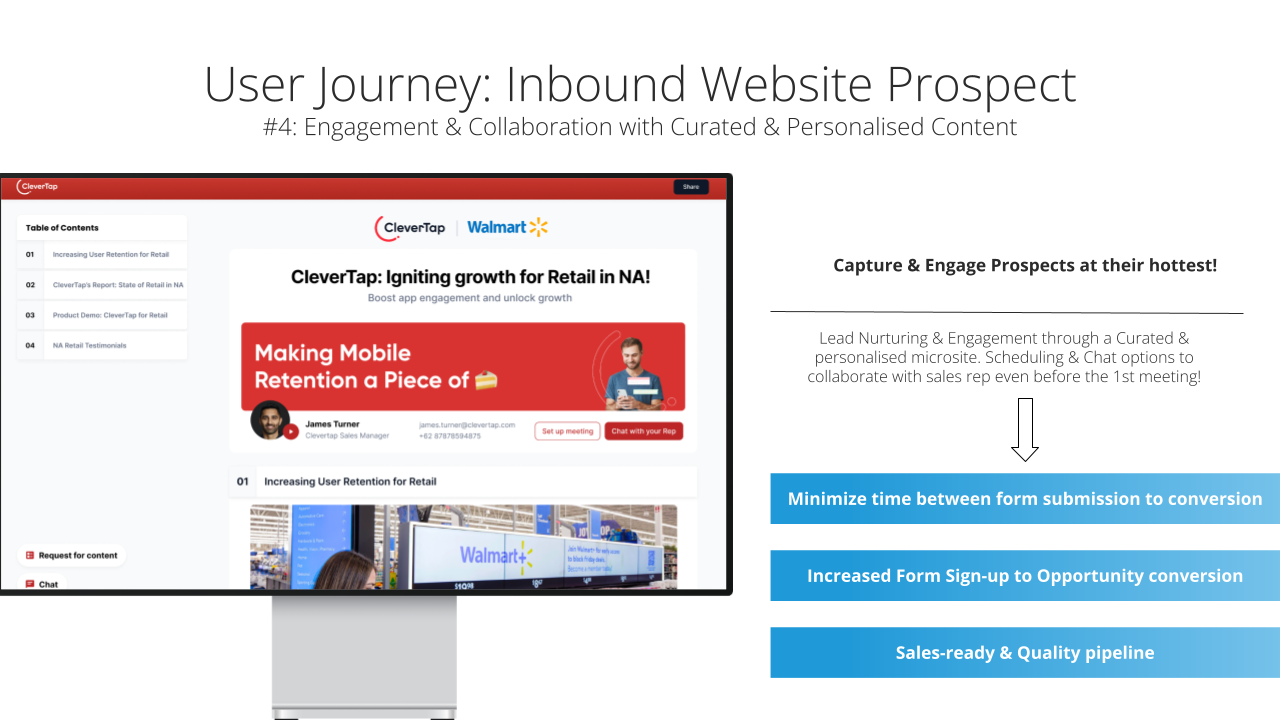 Engagement through a personalised experience